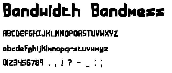Bandwidth Bandmess (BRK) font